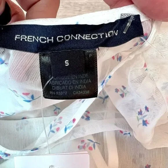 French‎ Connection Women's Summer White Cecilia Hallie Mini Dress Small NWT - Picture 8 of 14